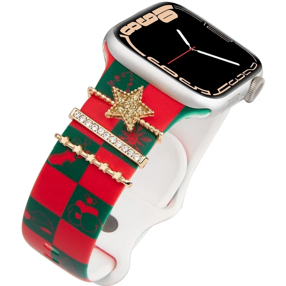 2024 Christmas Gold Apple Watch Band with Charms